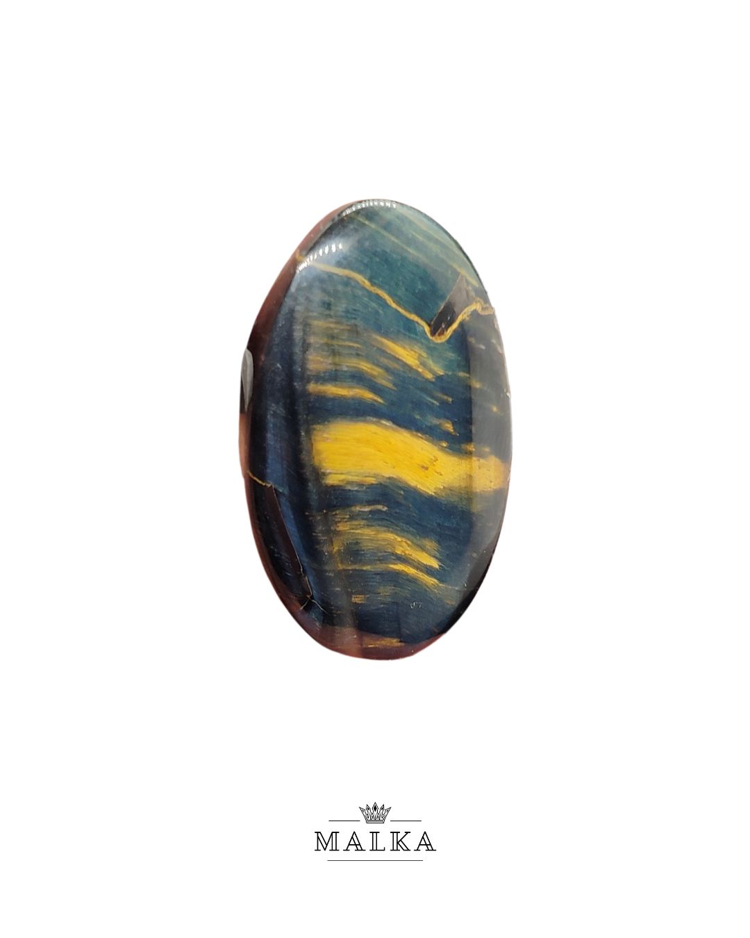40mm Black Tiger eye Cabochon – Oval Shape