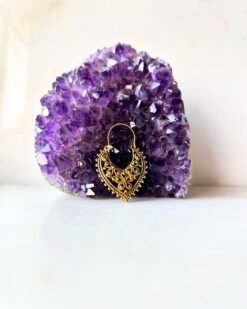 Antique Style Filigree Brass Earrings