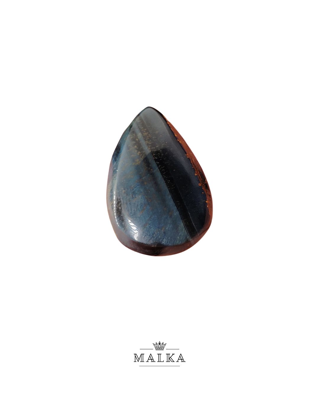 35mm Black Tiger Eye Cabochon – Drop Shape