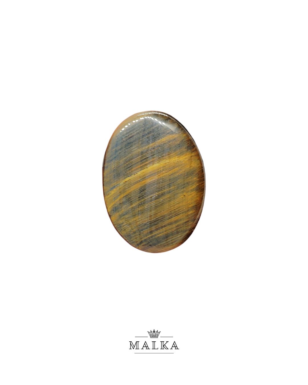 31mm Black Tiger Eye Cabochon – Oval Shape