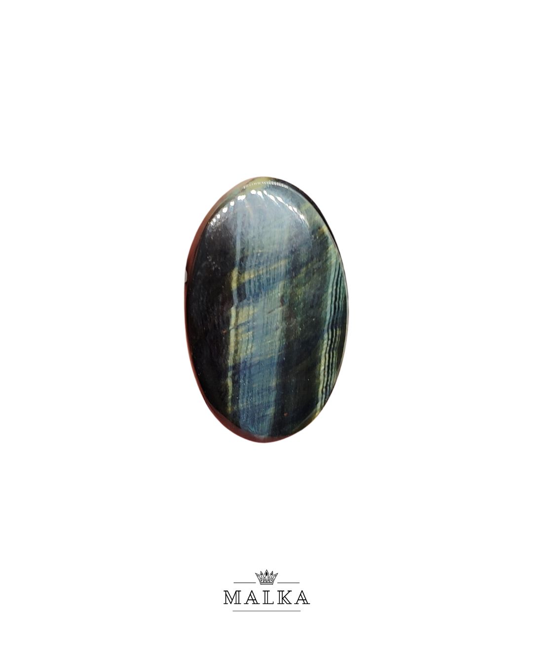 32mm Black Tiger Eye Cabochon – Oval Shape