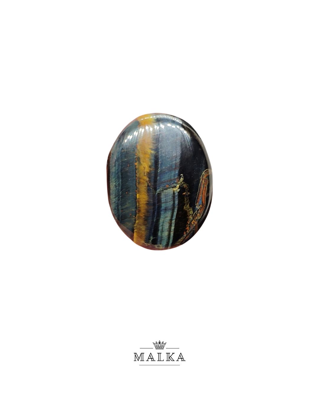 30mm Black Tiger Eye Cabochon – Oval Shape