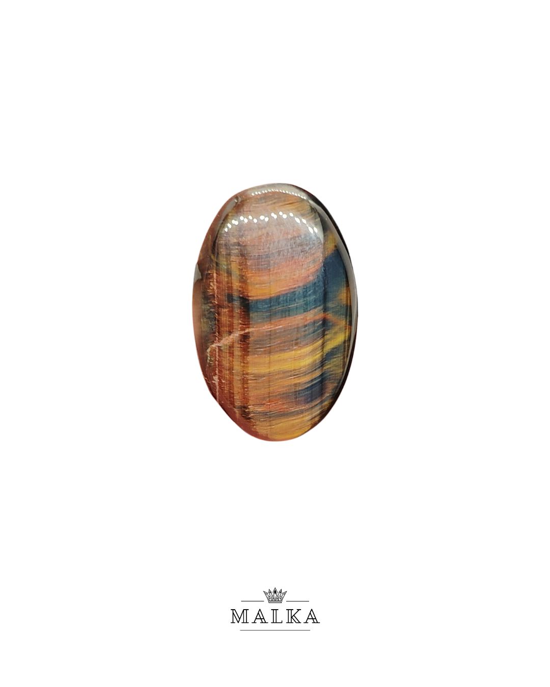 30mm Black Tiger Eye Cabochon – Oval Shape
