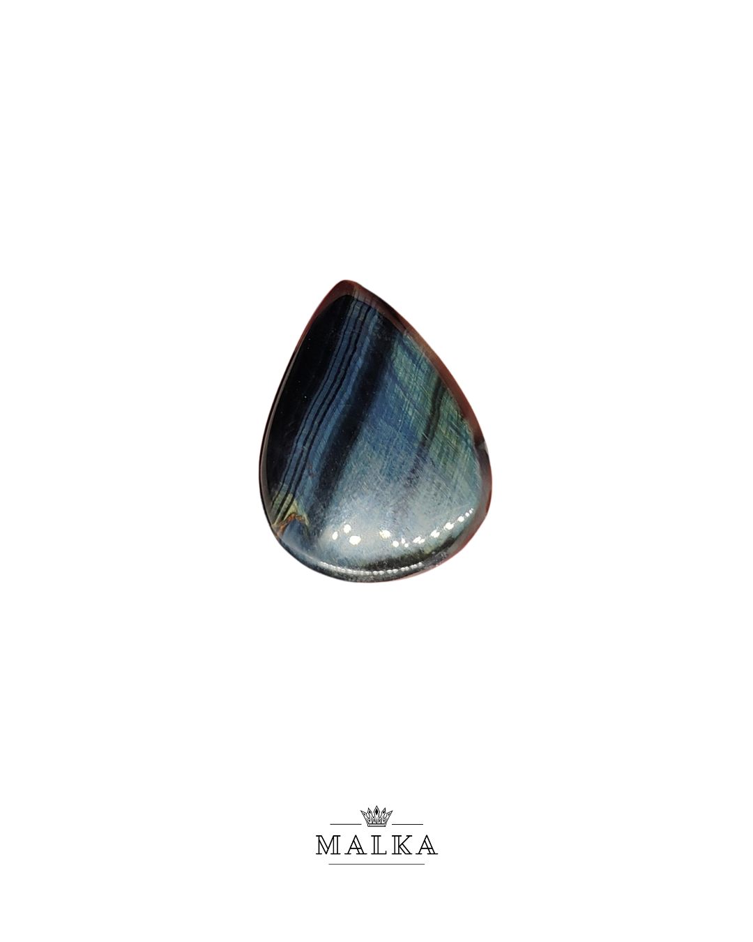 32mm Black Tiger Eye Cabochon – Drop Shape