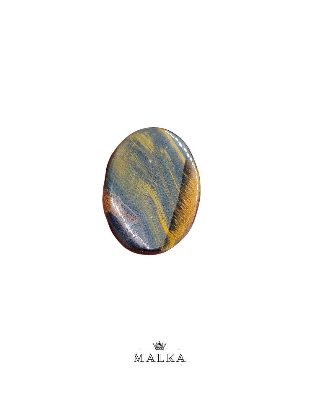 31mm Black Tiger Eye Cabochon – Oval Shape