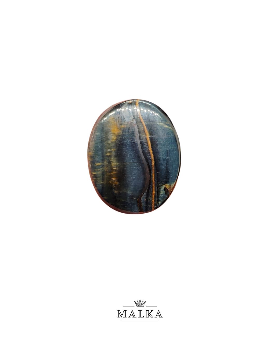 27mm Black Tiger Eye Cabochon – Oval Shape