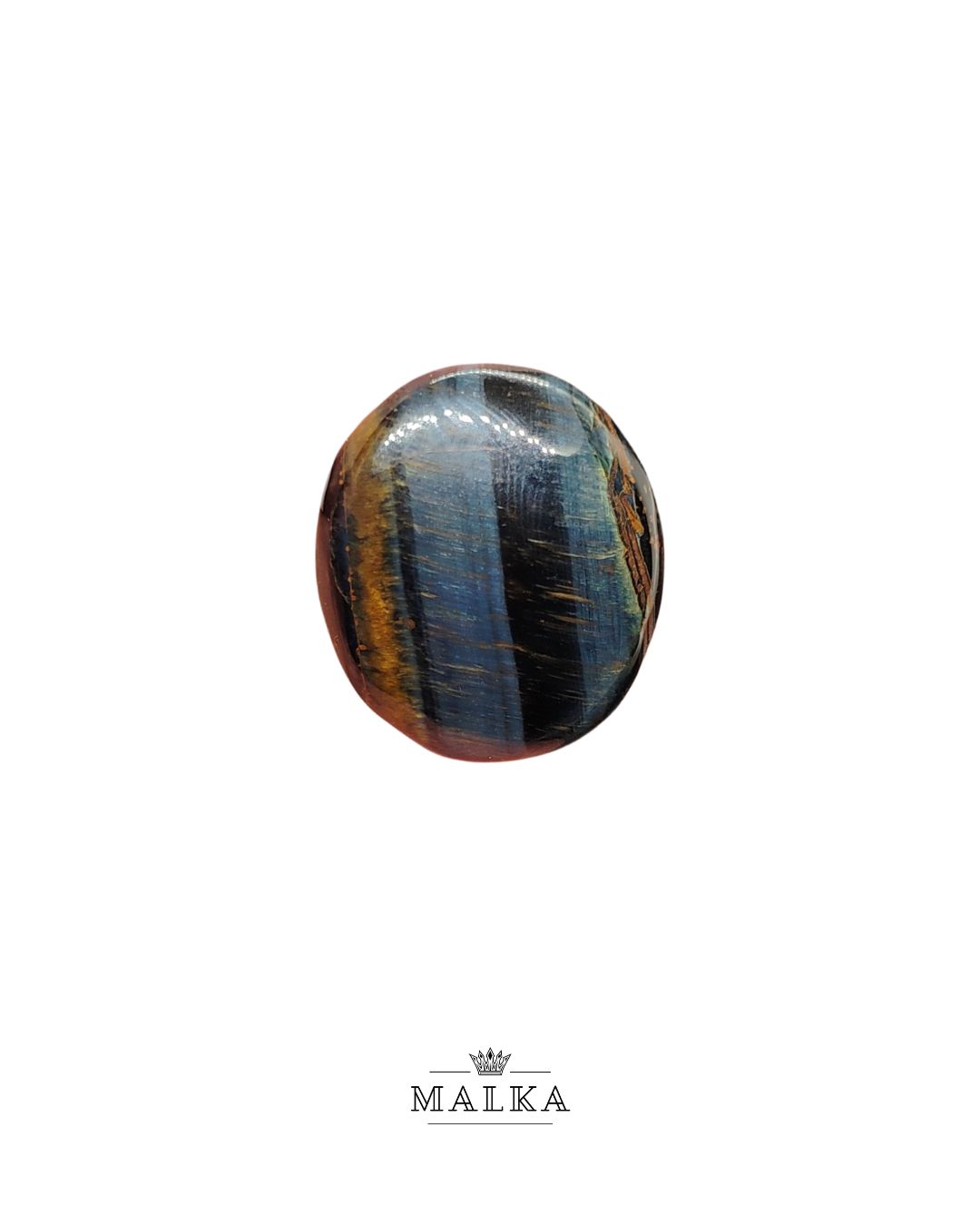 27mm Black Tiger Eye Cabochon – Oval Shape