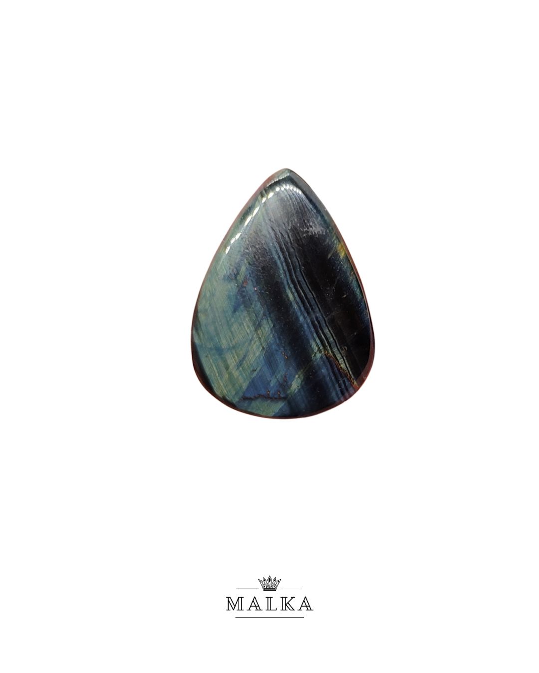 32mm Black Tiger Eye Cabochon – Drop Shape