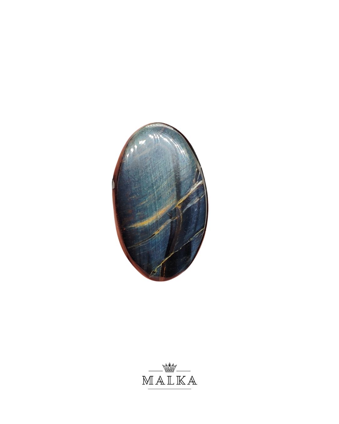 32mm Black Tiger Eye Cabochon – Oval Shape