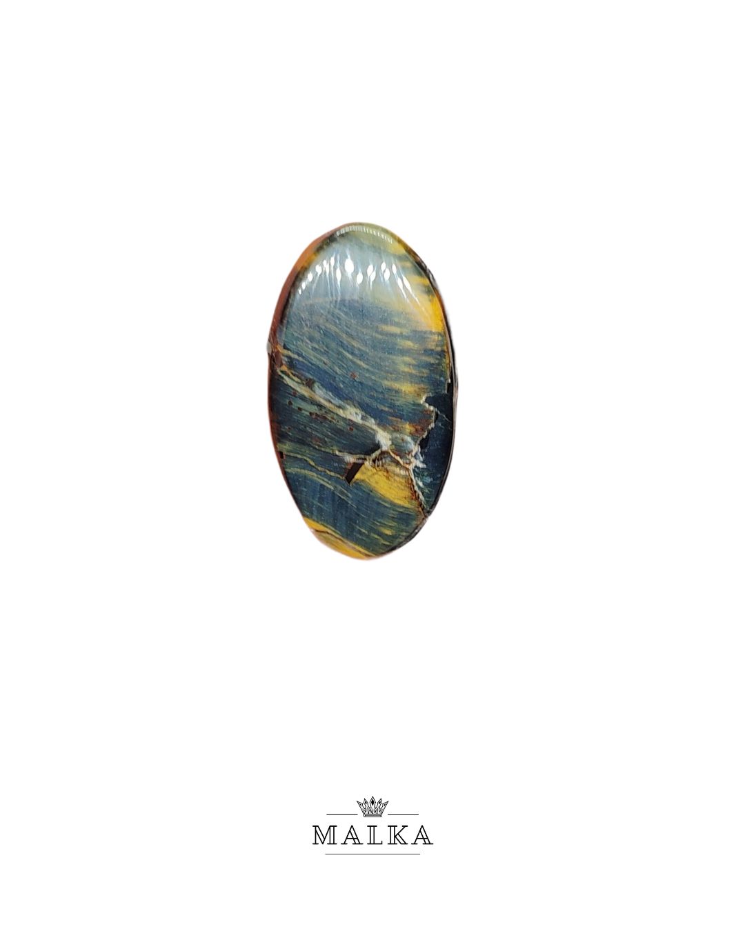 30mm Black Tiger Eye Cabochon – Oval Shape