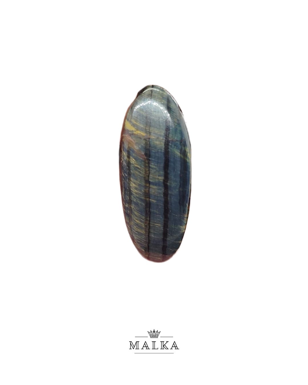 39mm Black Tiger Eye Cabochon – Oval Shape
