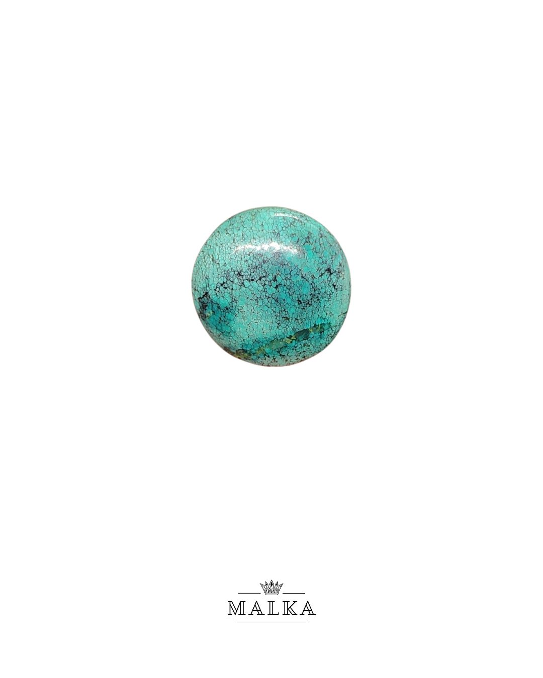 17mm Tibetan Turquoise Cabochon – Round Shape