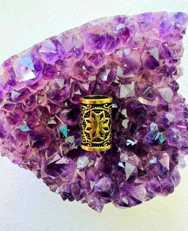 Floral Brass Dreadlock Bead