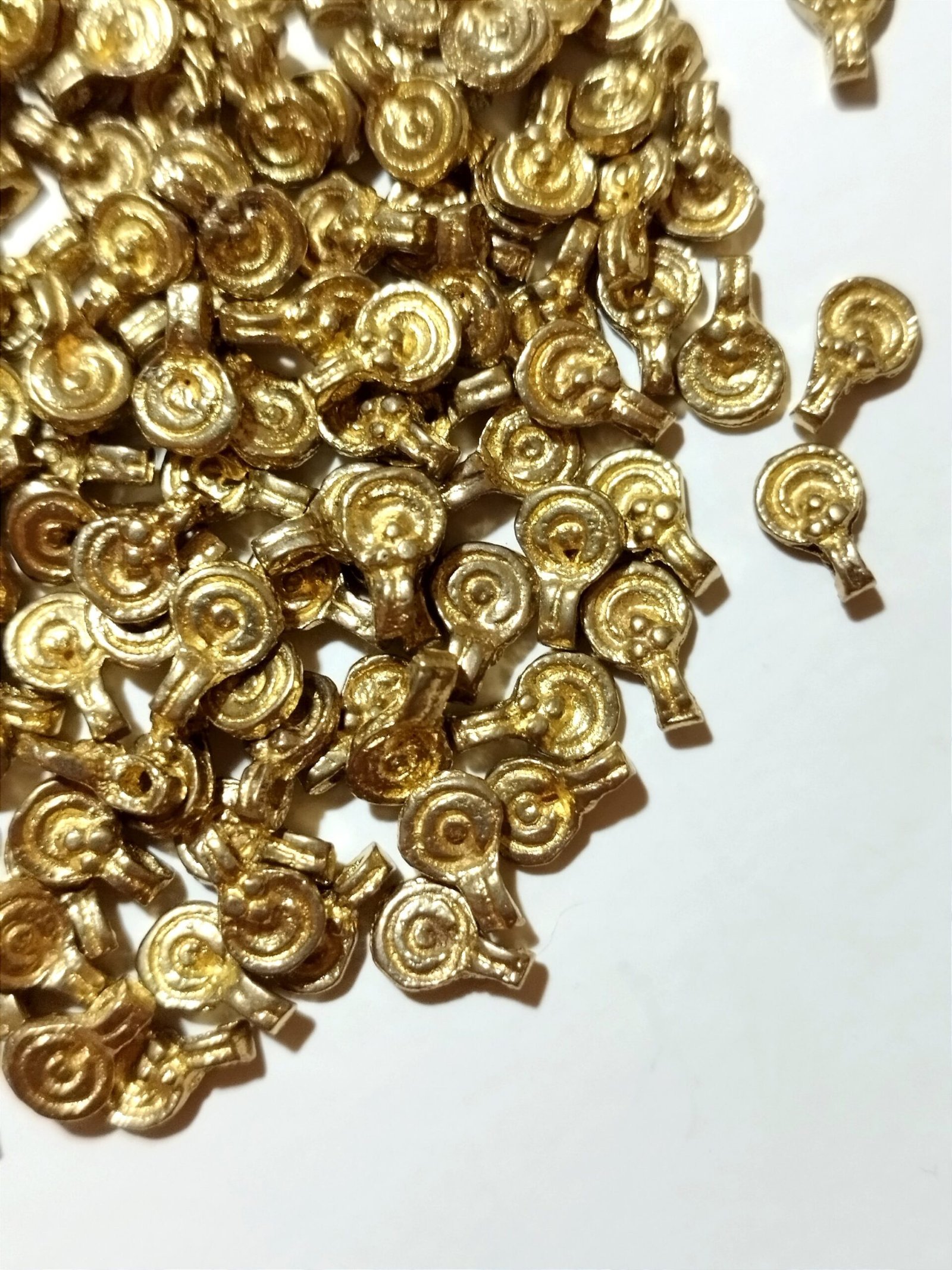 Spiral Brass Charms 11mm
