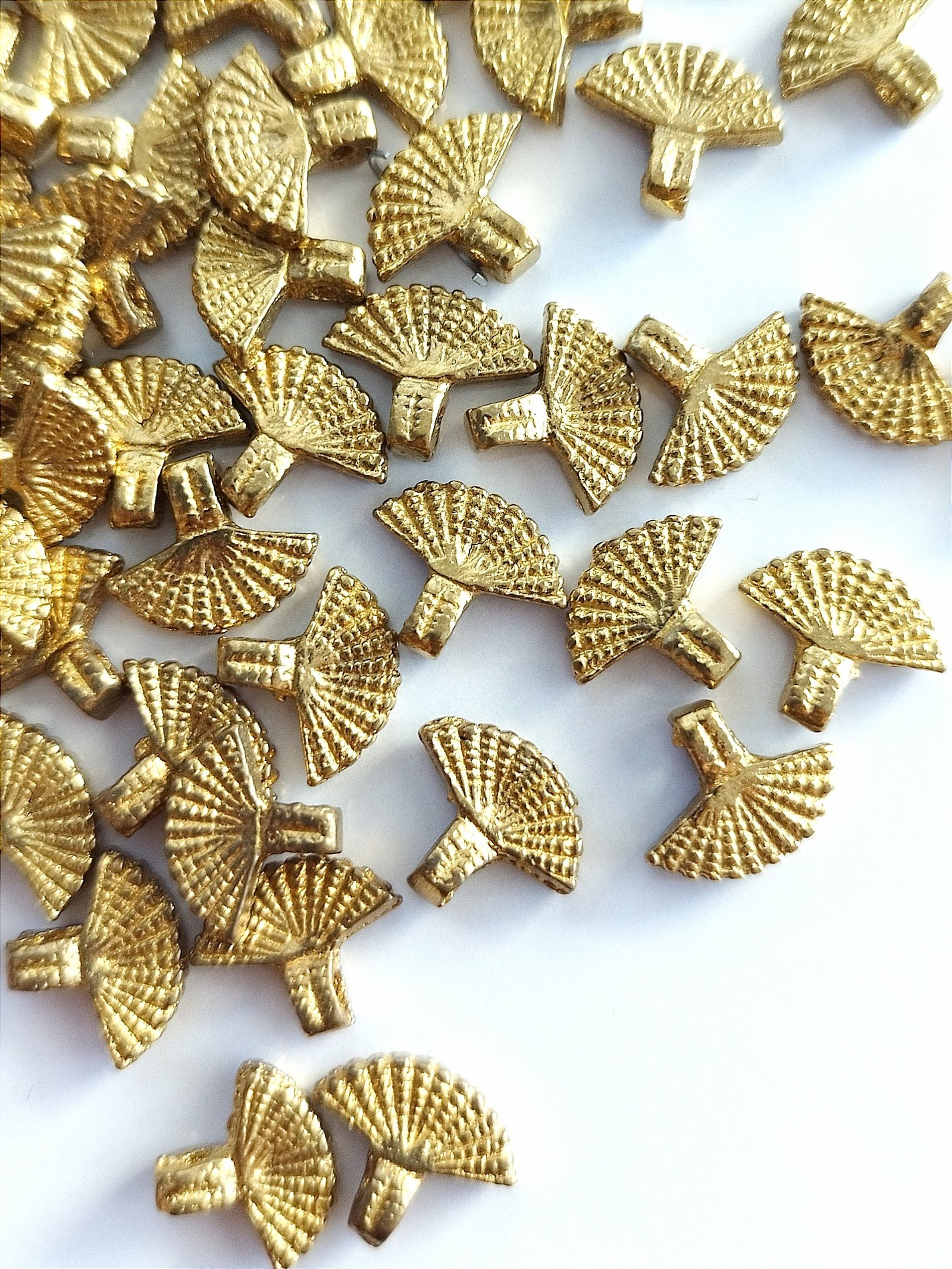 Shell Brass Charms