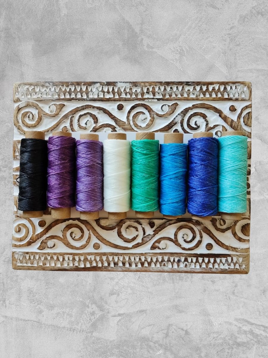 1mm Waxed Cord Set – 8 Galaxy-Inspired Colors for Jewelry & Crafts