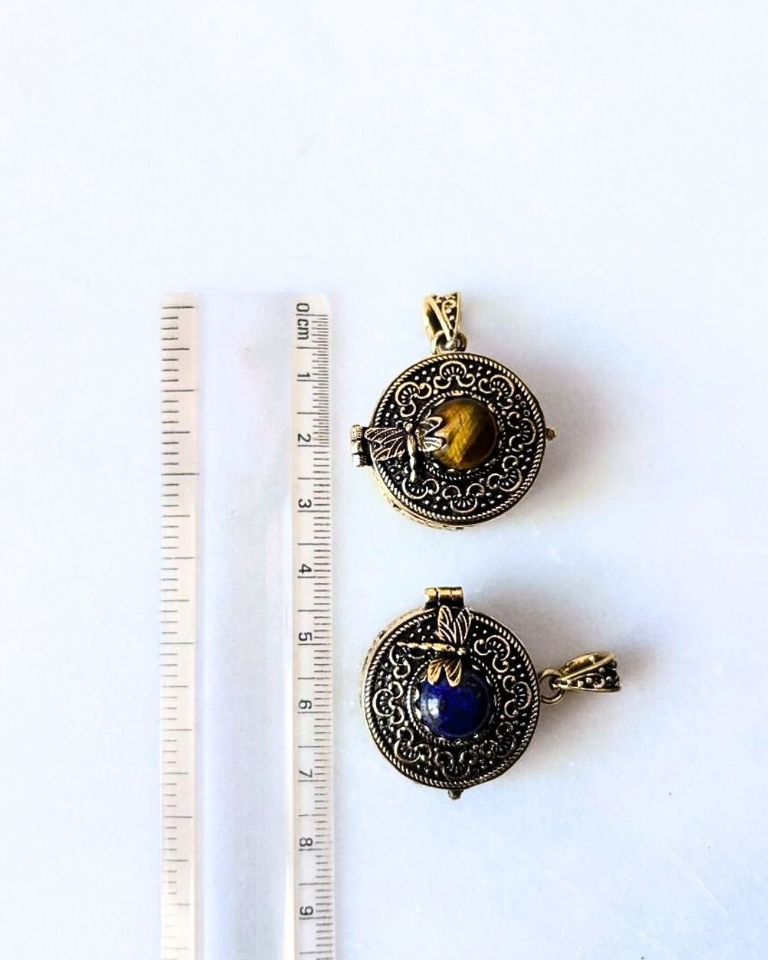 Vintage Dragonfly Stone Brass Connector for Jewelry Making - Image 4