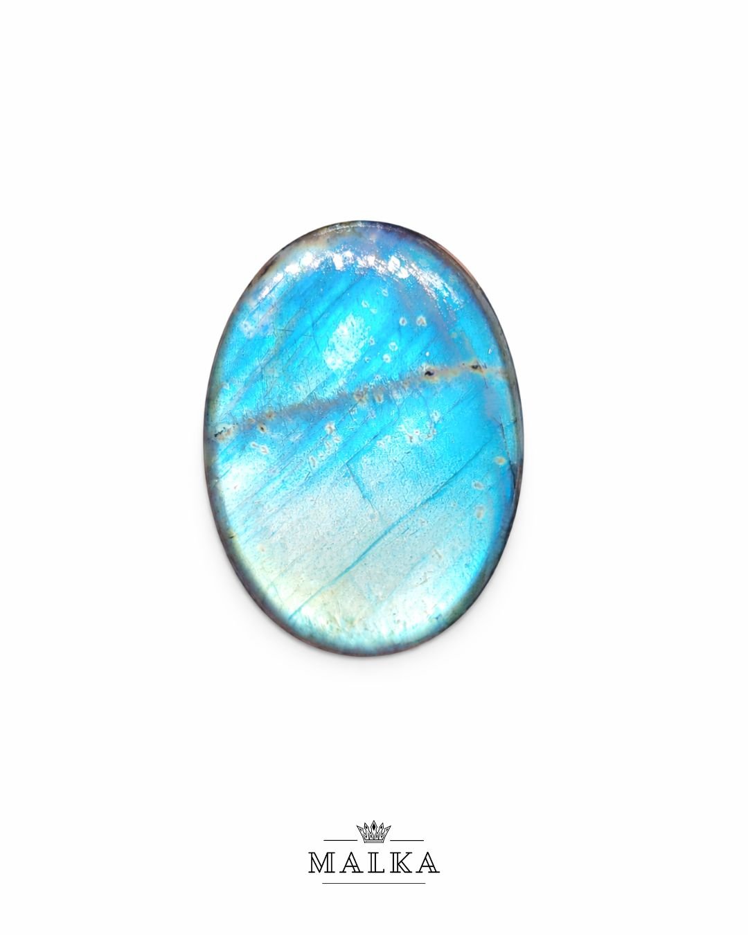 43mm Labradorite Cabochon - Oval Blue Full Flash
