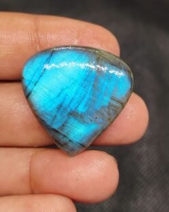 Alternative view of 32mm Labradorite Cabochon - Drop Blue Flash