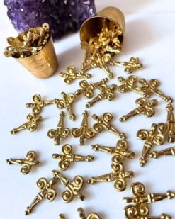 Alternative view of Spiral Cross Brass Charms