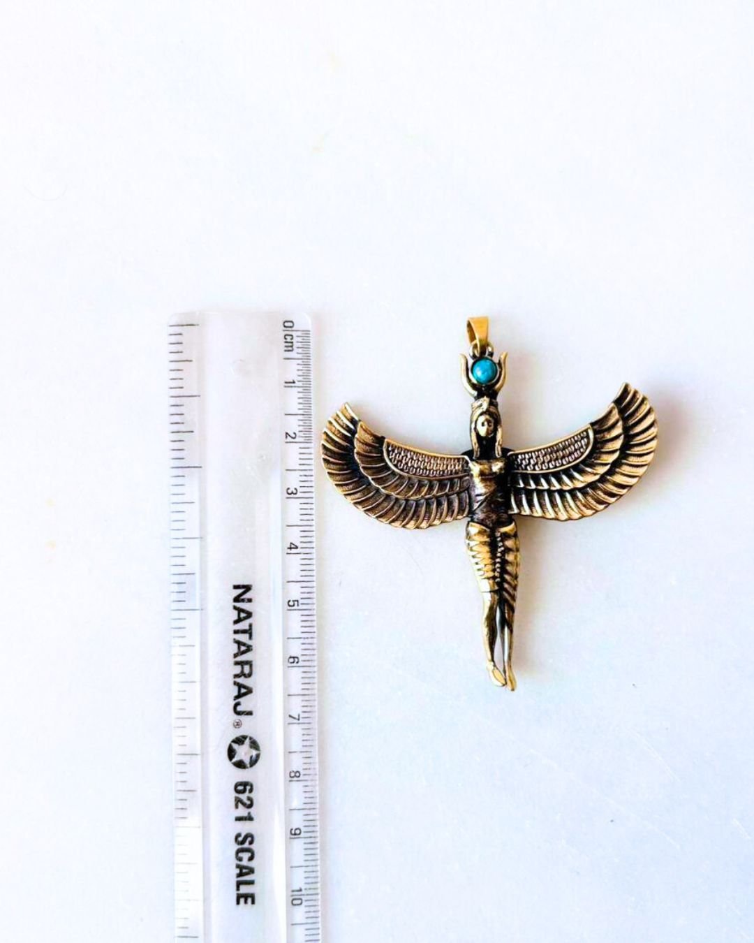 Winged Goddess Brass Connector for Jewelry Making - Image 3