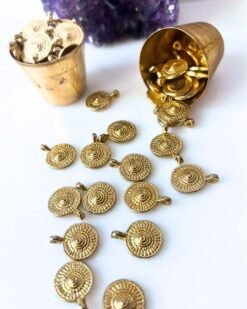 Alternative view of Floral Spiral Brass Charms