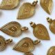 Engraved Teardrop Brass Charms - 50 grams