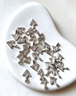 Arrow Silver Polished Brass Charms