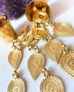 Alternative view of Engraved Teardrop Brass Charms