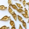 Textured Teardrop Brass Charms