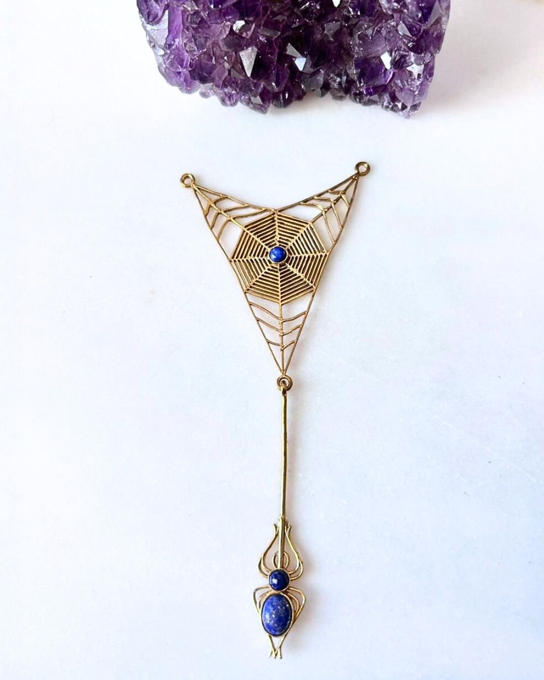 Spider Web Brass Connector for Jewelry Making