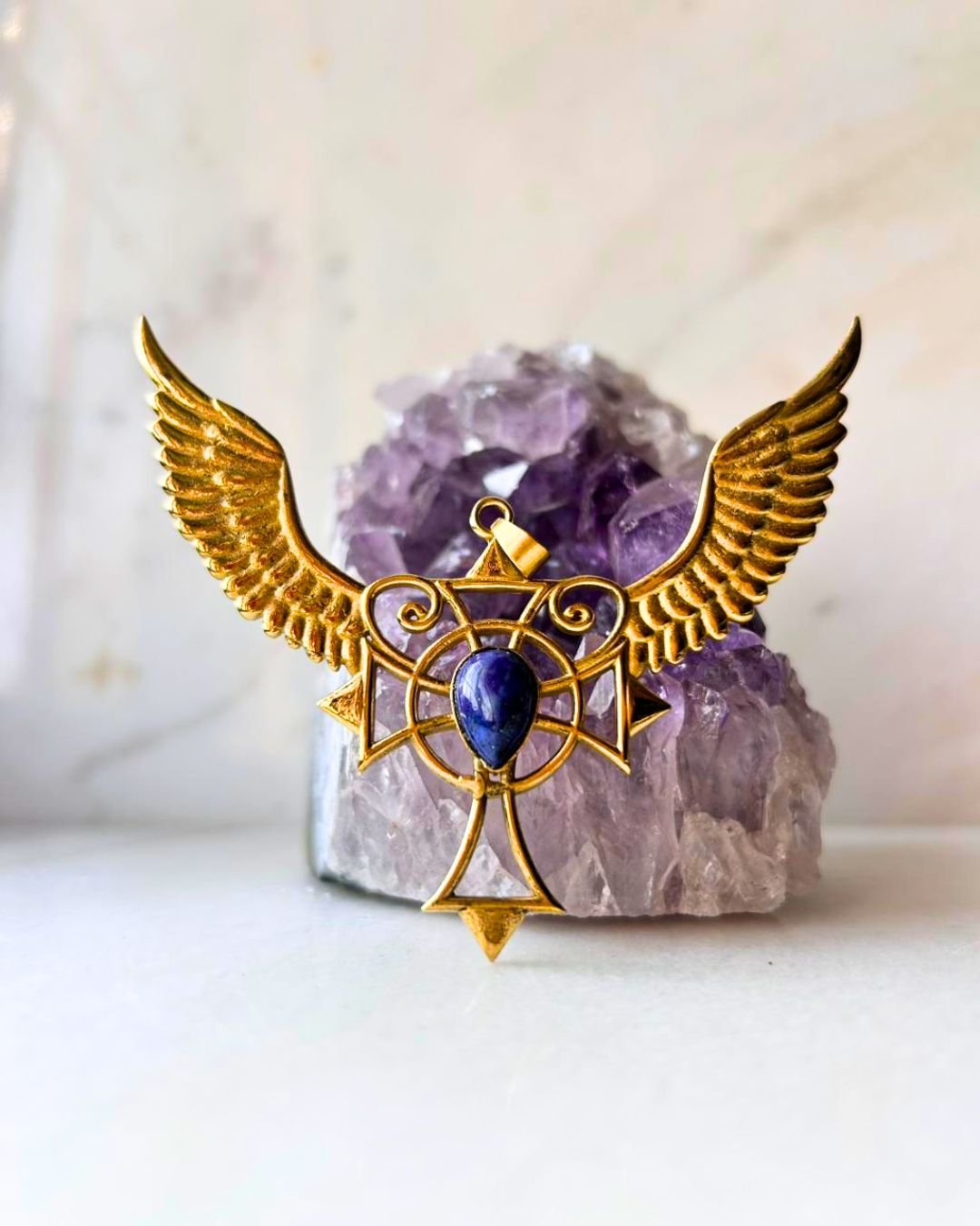 Cross Winged Brass Connector for Jewelry Making