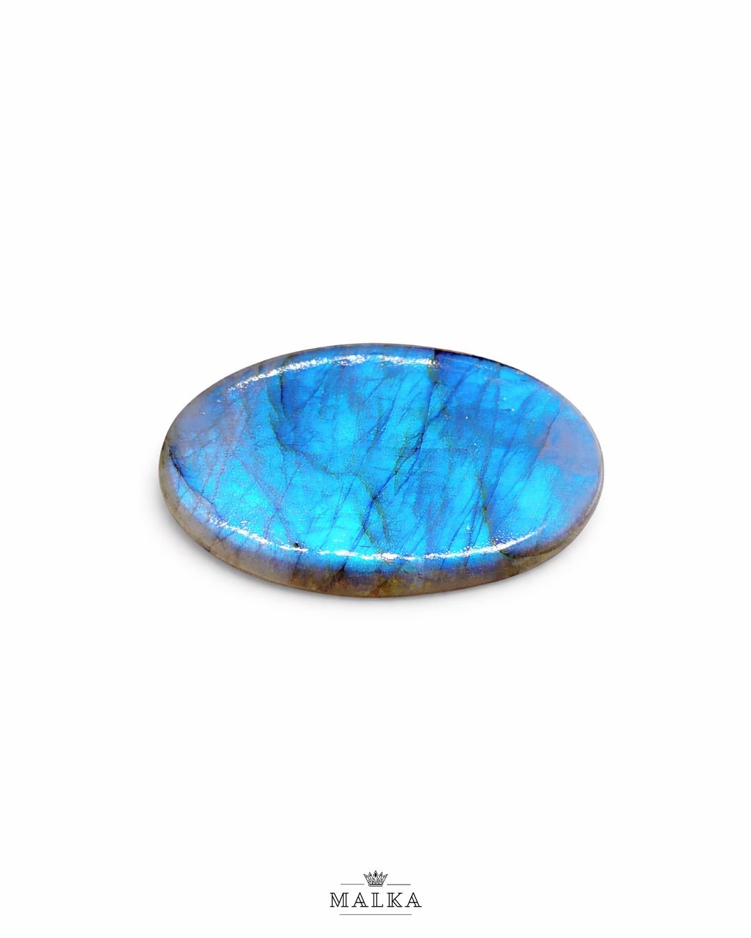 43mm Labradorite Cabochon - Oval Blue Full Flash
