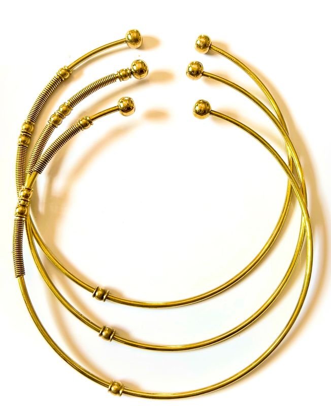 Versatile Minimalist Brass Choker Set