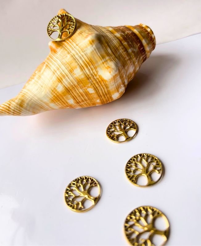 Radiant Gold Tree of Life Brass Special Charms