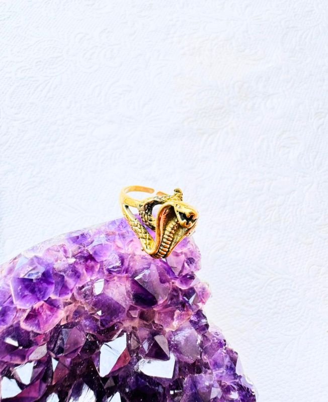 5/20 Pieces Cobra Snake Brass Ring