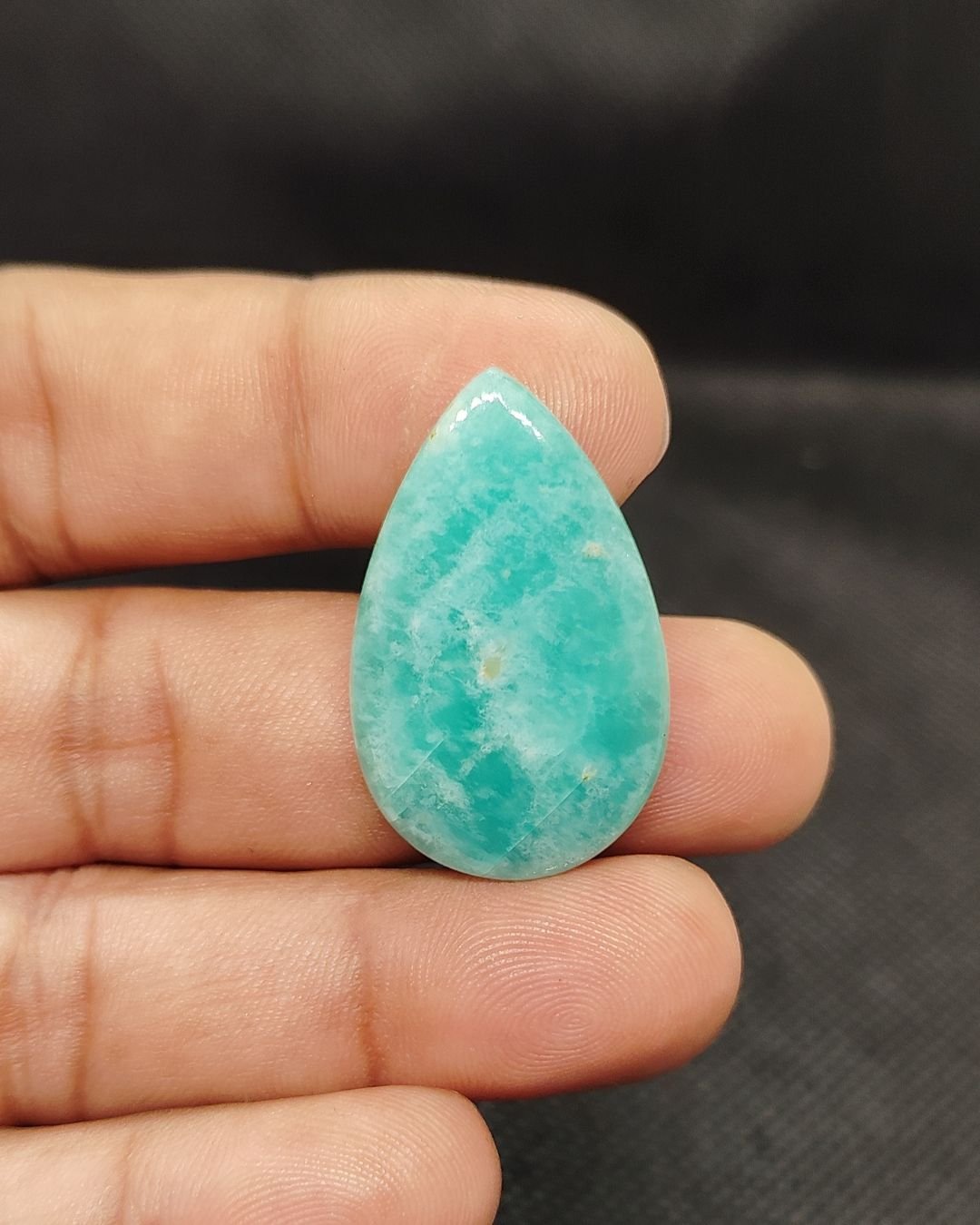 34mm Amazonite Cabochon - Drop Shape - Image 2