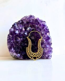 5/20 Pairs Tribal U Shape Statement Brass Earrings