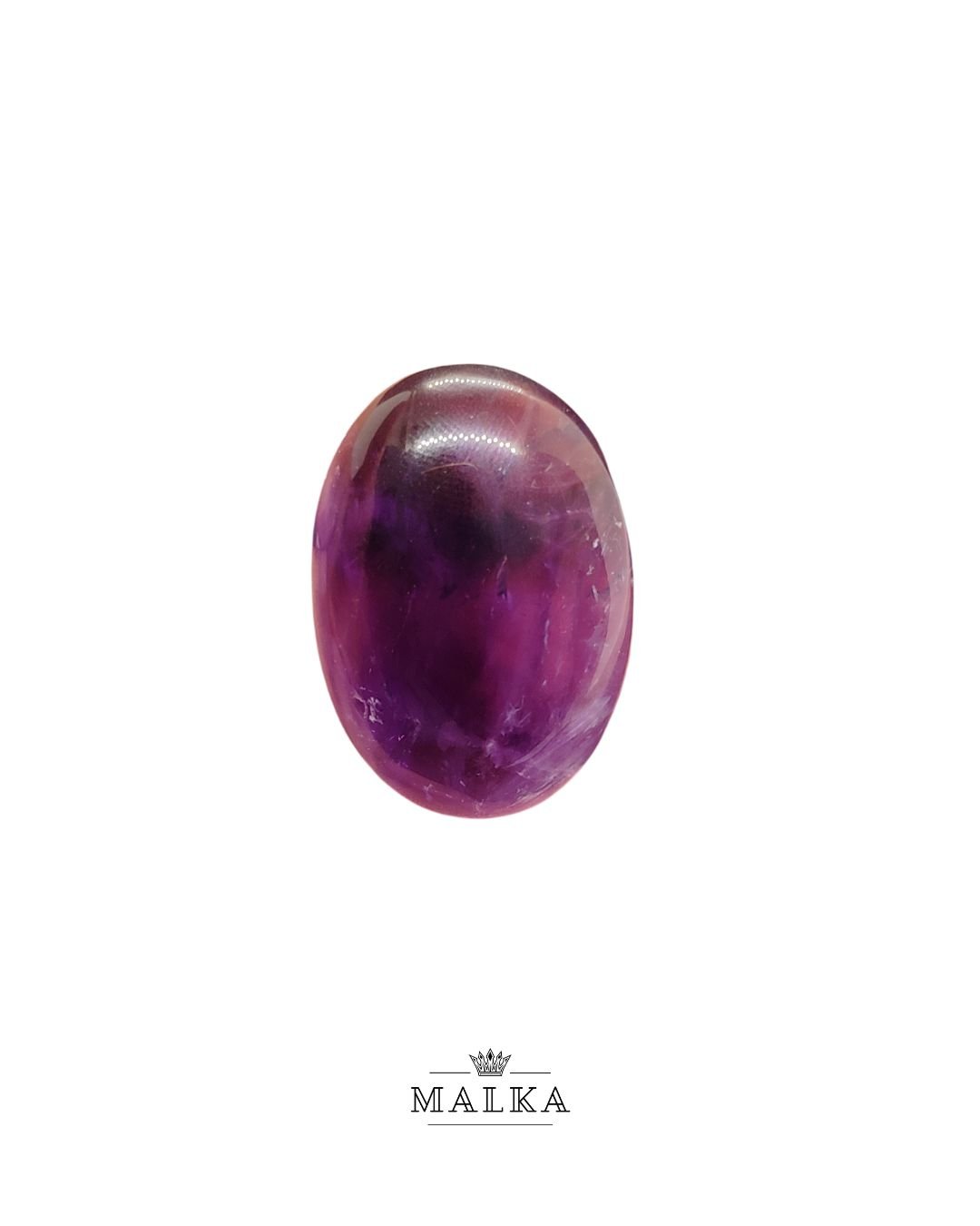 35mm Amethyst Cabochon - Oval Shape