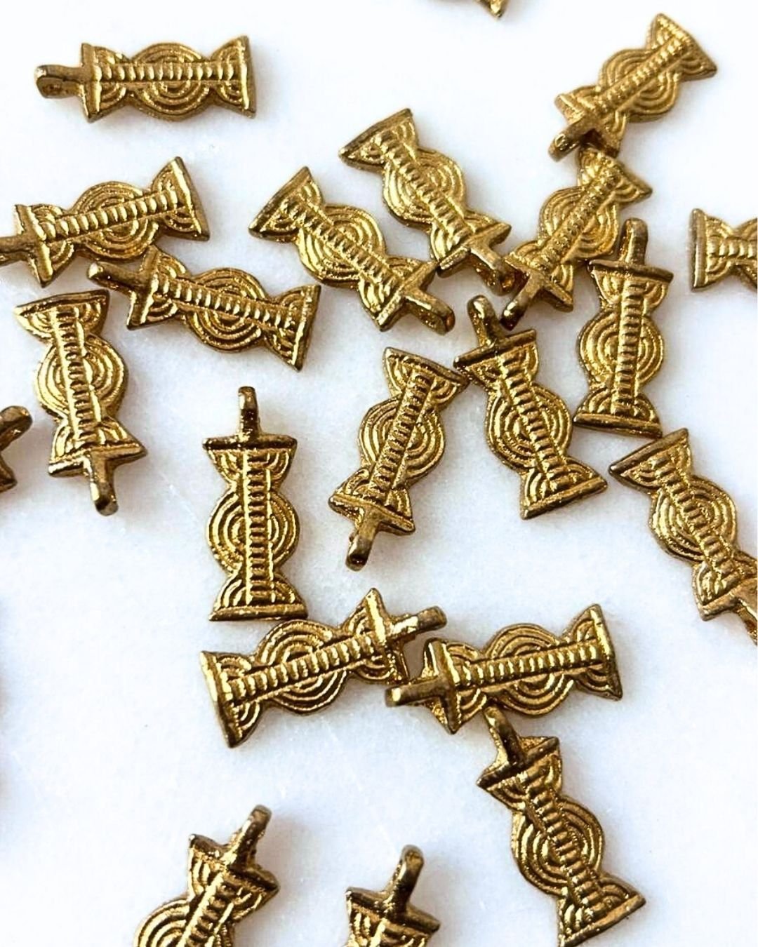 Fish Bone Brass Charms