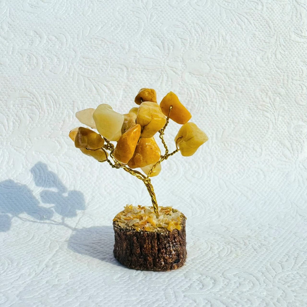 Yellow Aventurine Gemstone Bonsai Tree