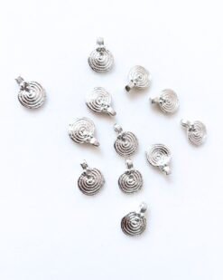 Alternative view of Spiral Silver Filled Brass Charms 17mm
