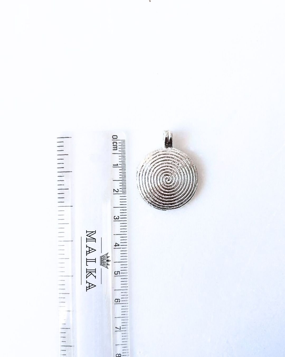 Spiral Silver Plated Brass Charms - Image 3