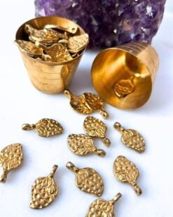 Alternative view of Textured Strawberry Brass Charms