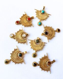 Alternative view of Moon Arc Brass Connector for Jewelry Making