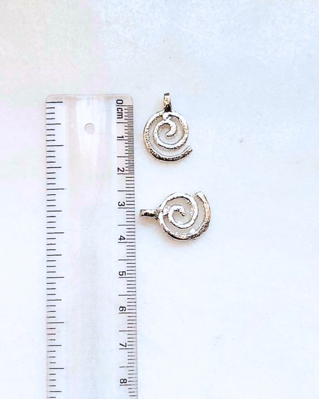 Spiral Silver Filled Brass Charms - Image 3