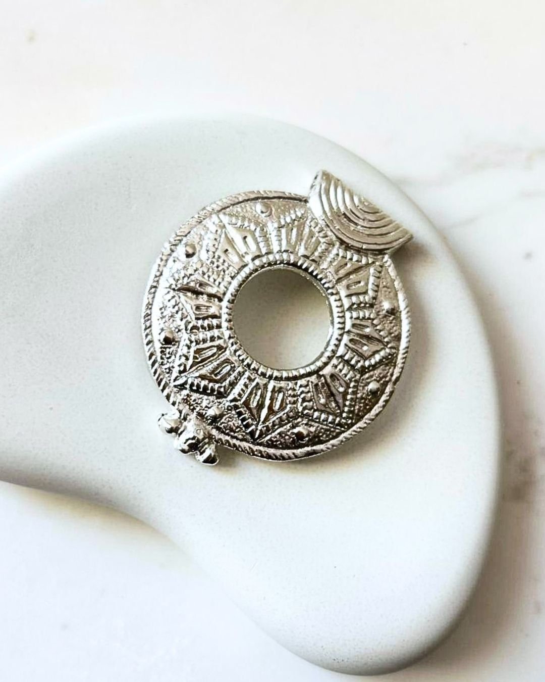 Big Silver Filled Ethnic Brass Pendants