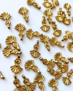 Fan Shell Brass Charms