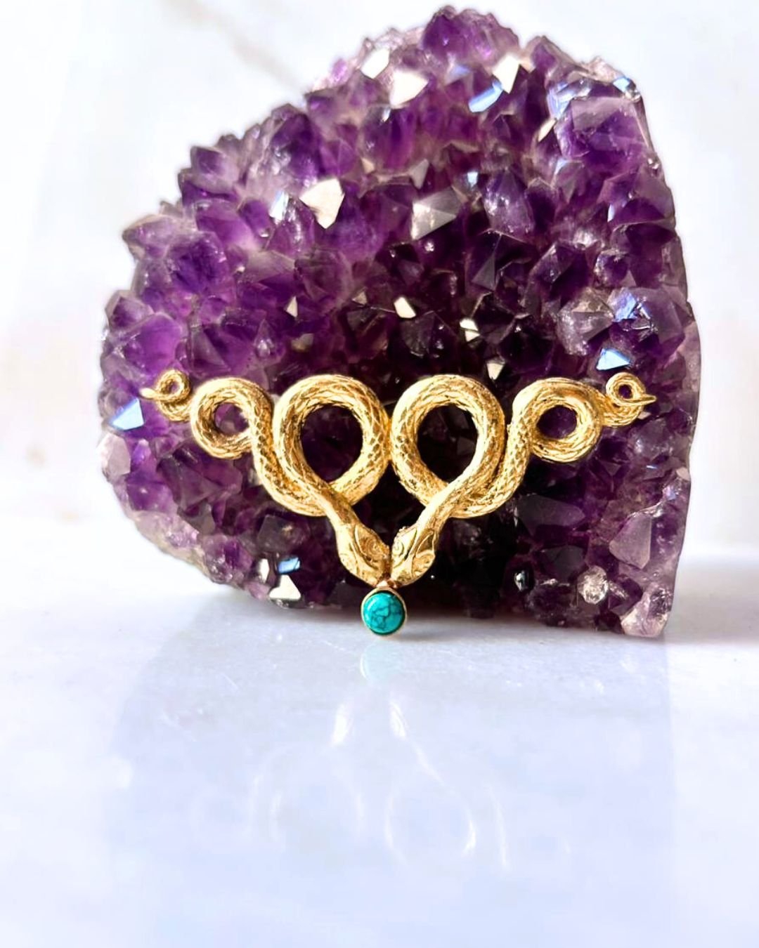 Serpent Brass Connector for Jewelry