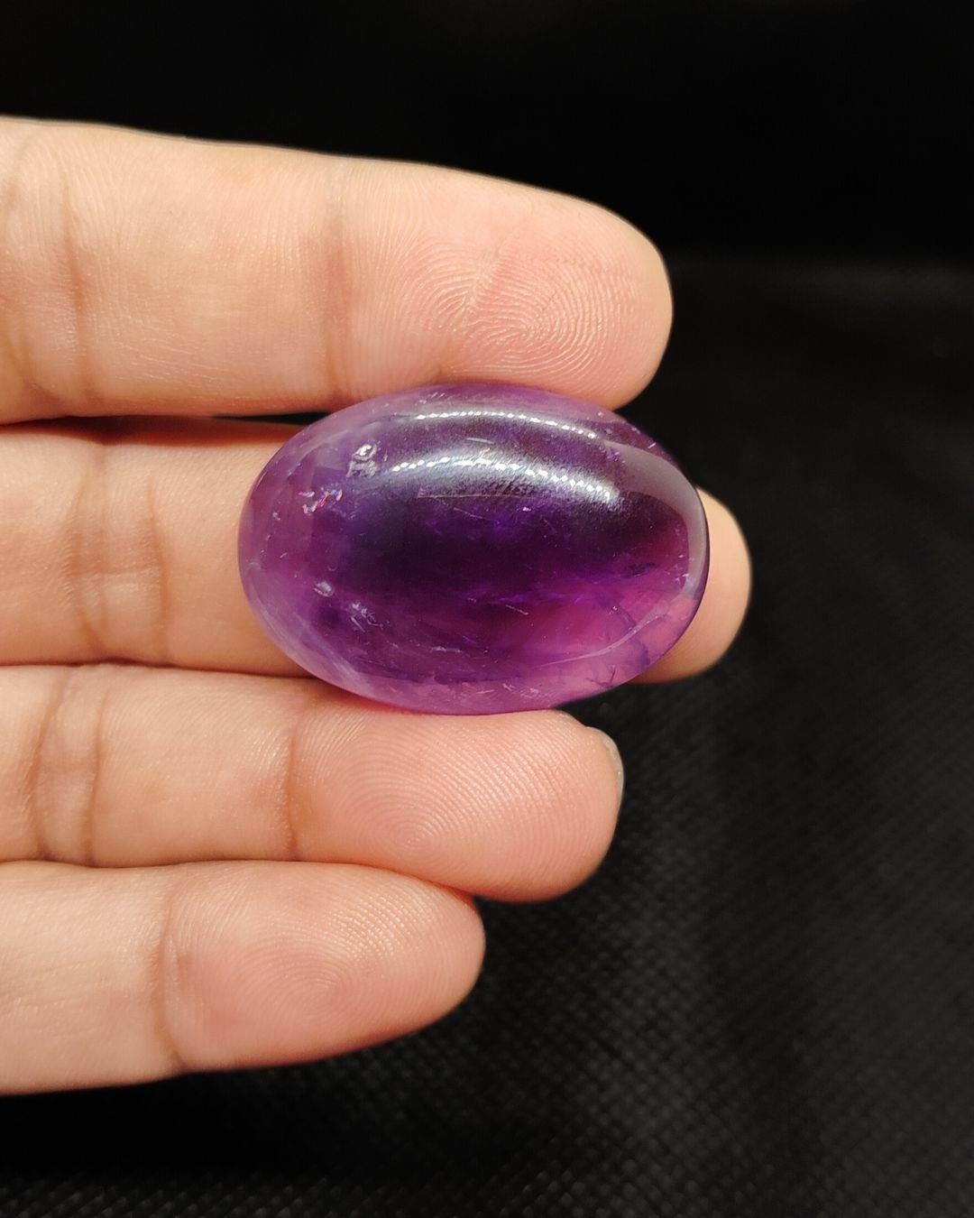 35mm Amethyst Cabochon - Oval Shape - Image 2